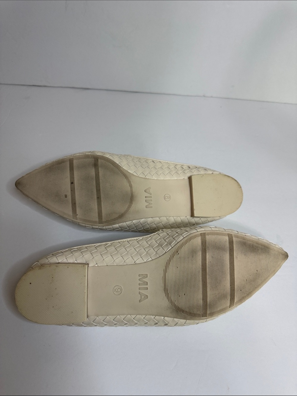 MIA Woven Pointed-Toe Slip-On Mules - Off-White - Picture 7 of 8